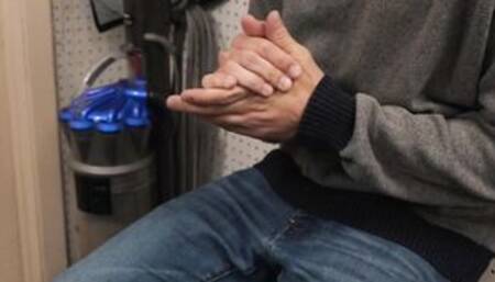 FunSizeBoys Janitor Huge Ryan dominates Logan Cross inside closet