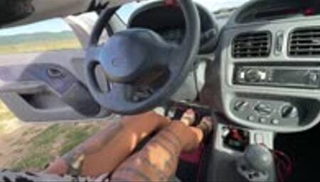 Christal Deal revs and crushes an Umbrella