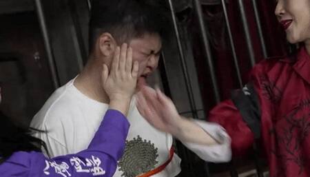 Faceslpping and Ballbusting of Japan Bad Girls