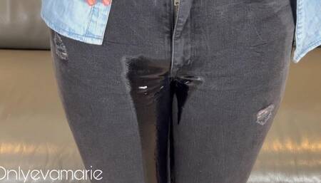 Rewetting Black Jeans 3 Times