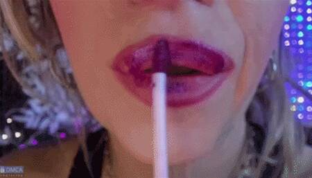 Purple Metallic Liquid Lipstick (HD) WMV
