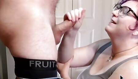 Cum in Her Mouth but She Doesn't Like the Lube