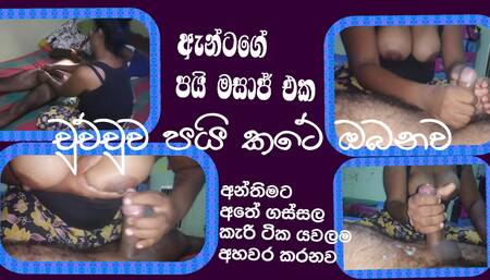 big boobs Wife massage husbands dick till orgasm