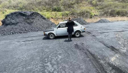 Barbara does a practice of burning rubber and strong acceleration
