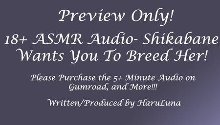 [F4M] 18+ ASMR Audio - Shikabane Wants You To Breed Her!