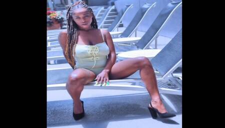 Busty Stepsis in Swimsuit Seduced Me in the hotel Bathroom