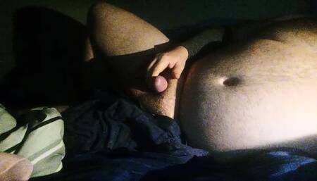 Cashmaster Superchub Jerking of His Cock and Collecting His Cum Unto a Bxer Cumrag That Is for Sale.