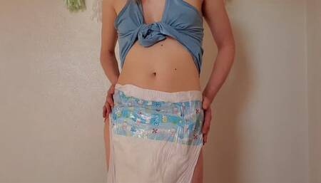 Wet Diaper Reveal & Take Off