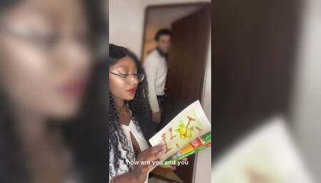 Pretty Busty Curly Ebony Teen Sucks Her First BWC And Gets Facialized On Her Birthday