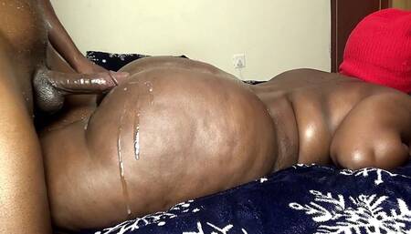 A Big and Long Penis Squirts on a Big Black Buttock Well Rounded in Anal Close-up Internal Ejaculation and the Pleasure Orgasm