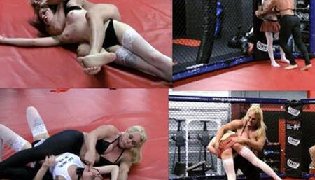Female Muscle Domination Cage Fight