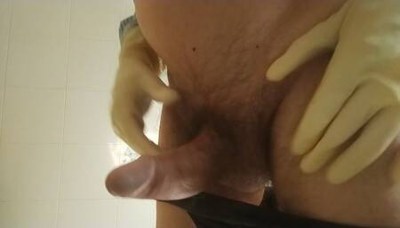 Big Cock Latex Handjob