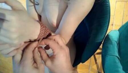 Nika_Tied up while filming in a large hall_POV