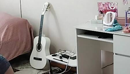 I spied on my mother-in-law and how she was cleaning up the room naked