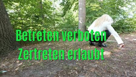 Treading allowed, trespassing prohibited - Zertreten erlaubt, Betreten verboten