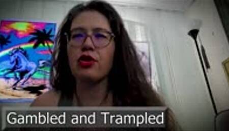 Gambled and Trampled- Lady Glamaezon dominates in this thrilling femdom clip featuring an amazon, tall girl, trampling, role, boot domination, and more