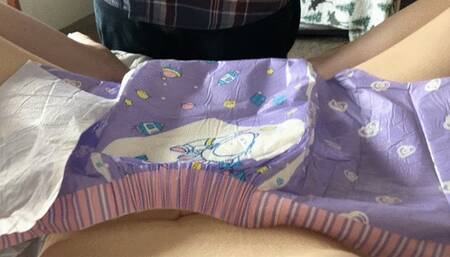 ABDL girl diaper change