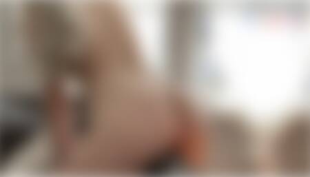 petite blonde humping on a couch