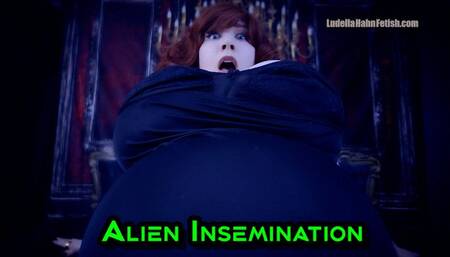 Alien Insemination - Ludella Impregnated in Sci Fi Thriller with Rapid Growth, Pregnant Belly Inflation, Breast Expansion, and a Sploshy POP Climax - MP4 720p