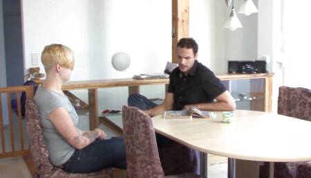 Real German amateur whore with small firm tits and light