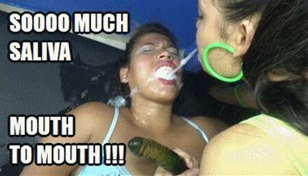 2 MODELS GROSS SPIT FETISH 240526SJUD KARIME + SARAI INCREDIBLE AMOUNT OF SALIVA FILLING ANOTHER MODEL'S MOUTH (FULL HD MP4 VERSION)