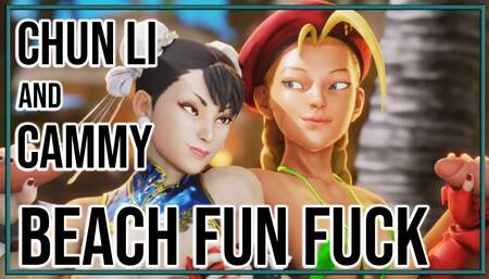 Chun li and Cammy Beach Fun Fuck