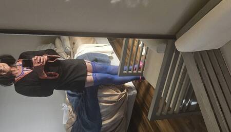 Sissy crossdresser husband glass wand slut