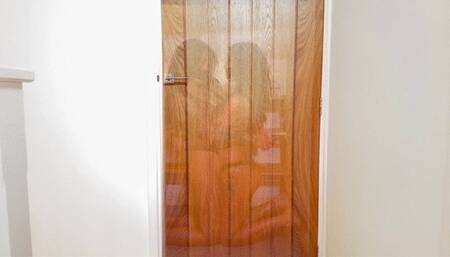 Danni Foxx and Charlie Monaco behind the door bondage!