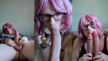 Slutty Me Throating Fucking in POV and Cumshot Swallow