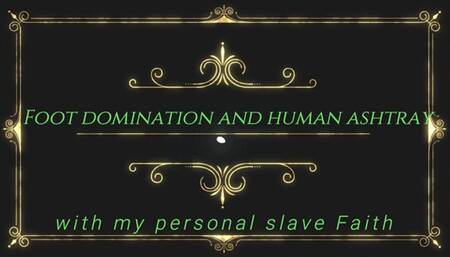 Foot domination, human asstray, spit in mouth