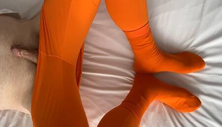 Orange Burlingtons and Leggins