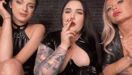 Today you will serve as a human ashtray for 3 Dommes - [FHD MOV] | Lady Perse, Mistress Karino, Joanna Bujoli