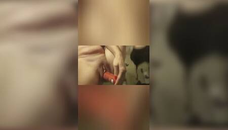 Married Whore Satisfies Herself with Her Hands and Pees with Pleasure