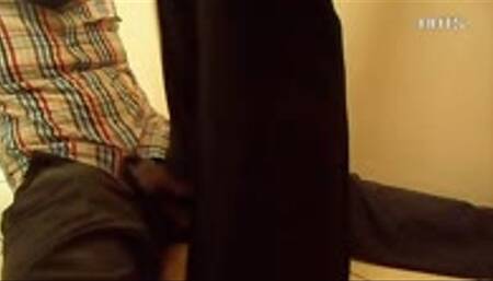 Mean goddess Evy kicks and stomps your cock and balls until you beg!