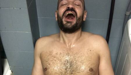 Piss on the toilet