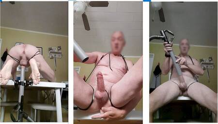 Vacuum cleaner milking machine naked bondage handsfree cumshot