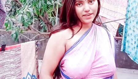 In front of Babuji, the stepson fucked his two wives fiercely
