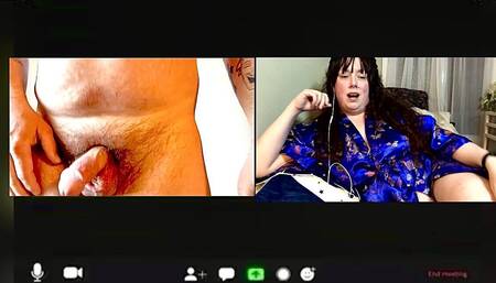 Nympho makes a Naughty Zoom Call to her BFFs Husband!