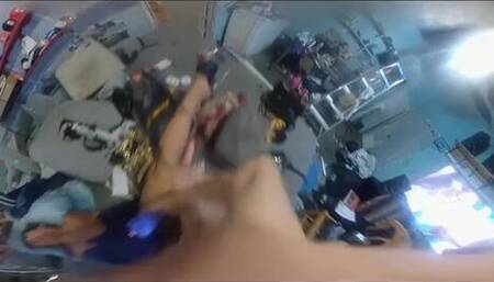 Big booty brazilian with big ass, big tits high heels gets pounded by muscular tattooed white dude!!