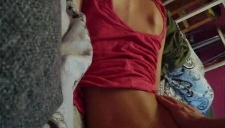 HOME ORGASM WITH HUDA, SKINNY, WET TINY 18. PARKER HARD