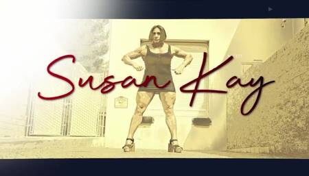 Muscle Milf Susan K Back Alley Flexing
