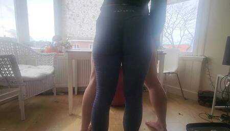 My little slut is learning her place. A morning caning with cum eating to feminize her
