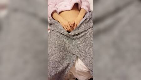 Warm winter clit play until orgasm - muscle spasms due to orgasm