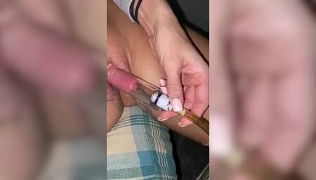 Pumping my sweet Clit before we fuck