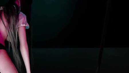 3D Asian Dancer Naked Her Big Boobs and Wet Pussy