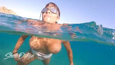 Sheila Ortega Sucking & Fucking me underwater meanwhile snorkeling