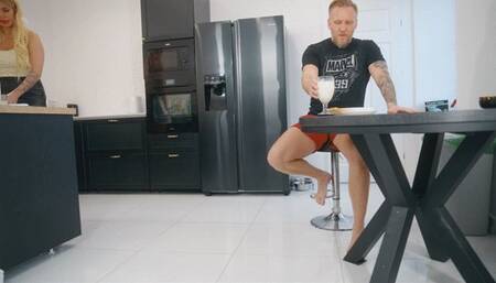 Fountain of blue puke vomit balls deep deepthroat and two throatpies