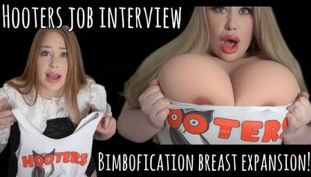Hooters Job Interview -- Bimbofication Breast Expansion