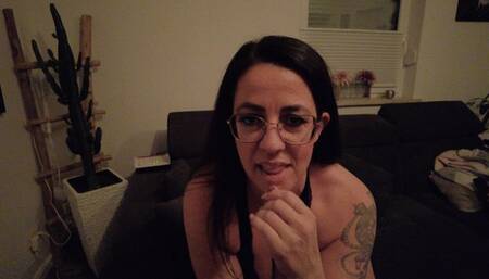 Horny brunette shows how much she craves for cock