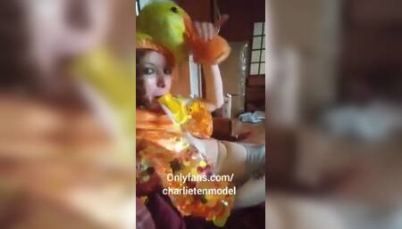 HUGE DUCK SLUT FUCKS UP TINY DUCK SQUEAKING WHORE